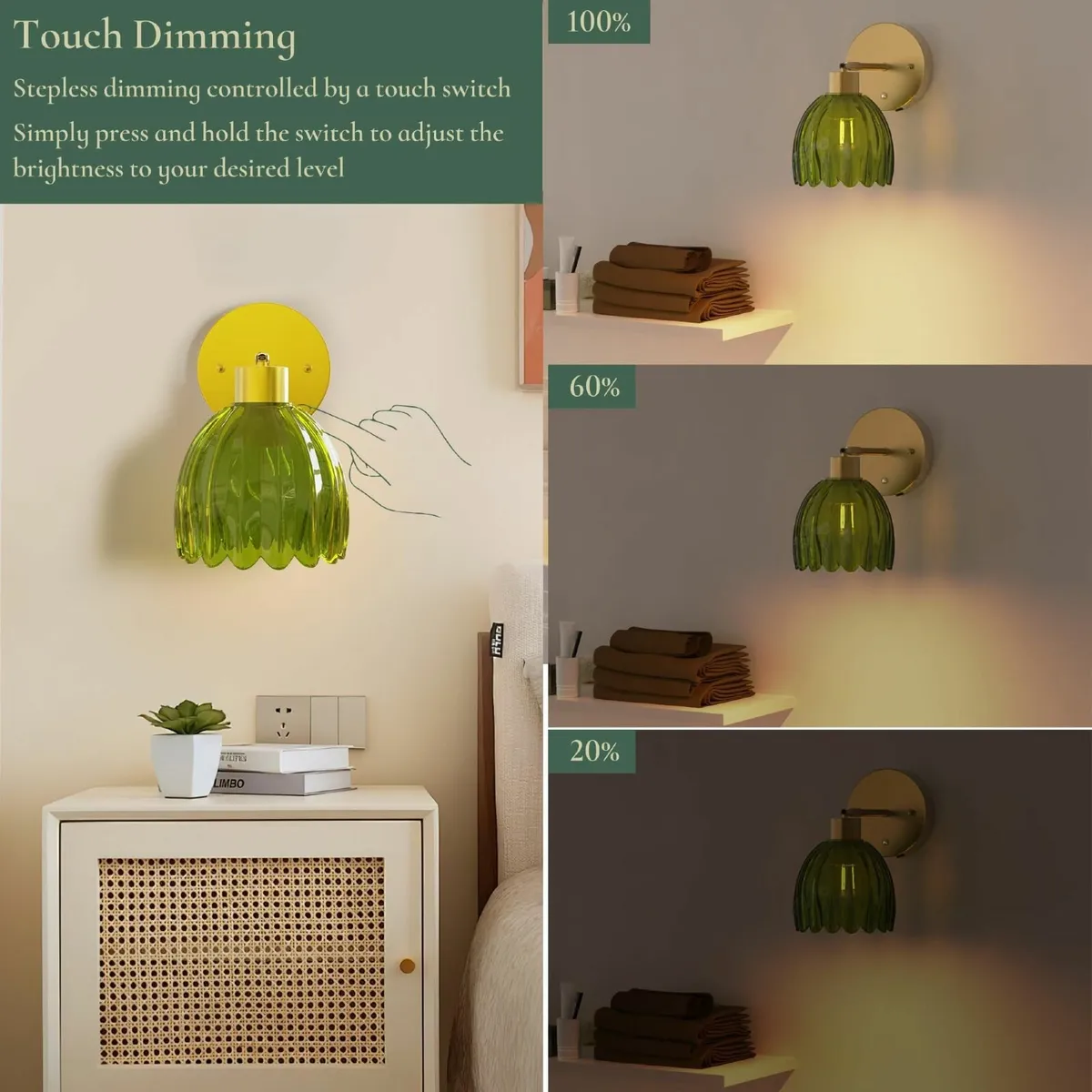 Vintage Battery Operated Wall Lights 5200mAh Recha - Image 2