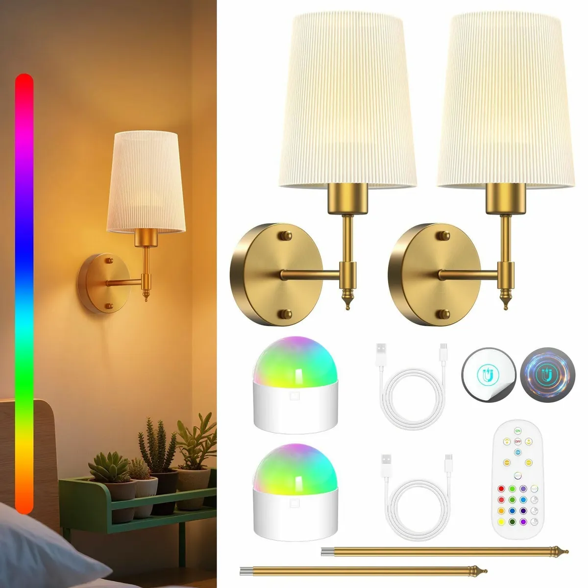 Orbecco Battery Operated Wall Light Rechargable 10 - Image 1
