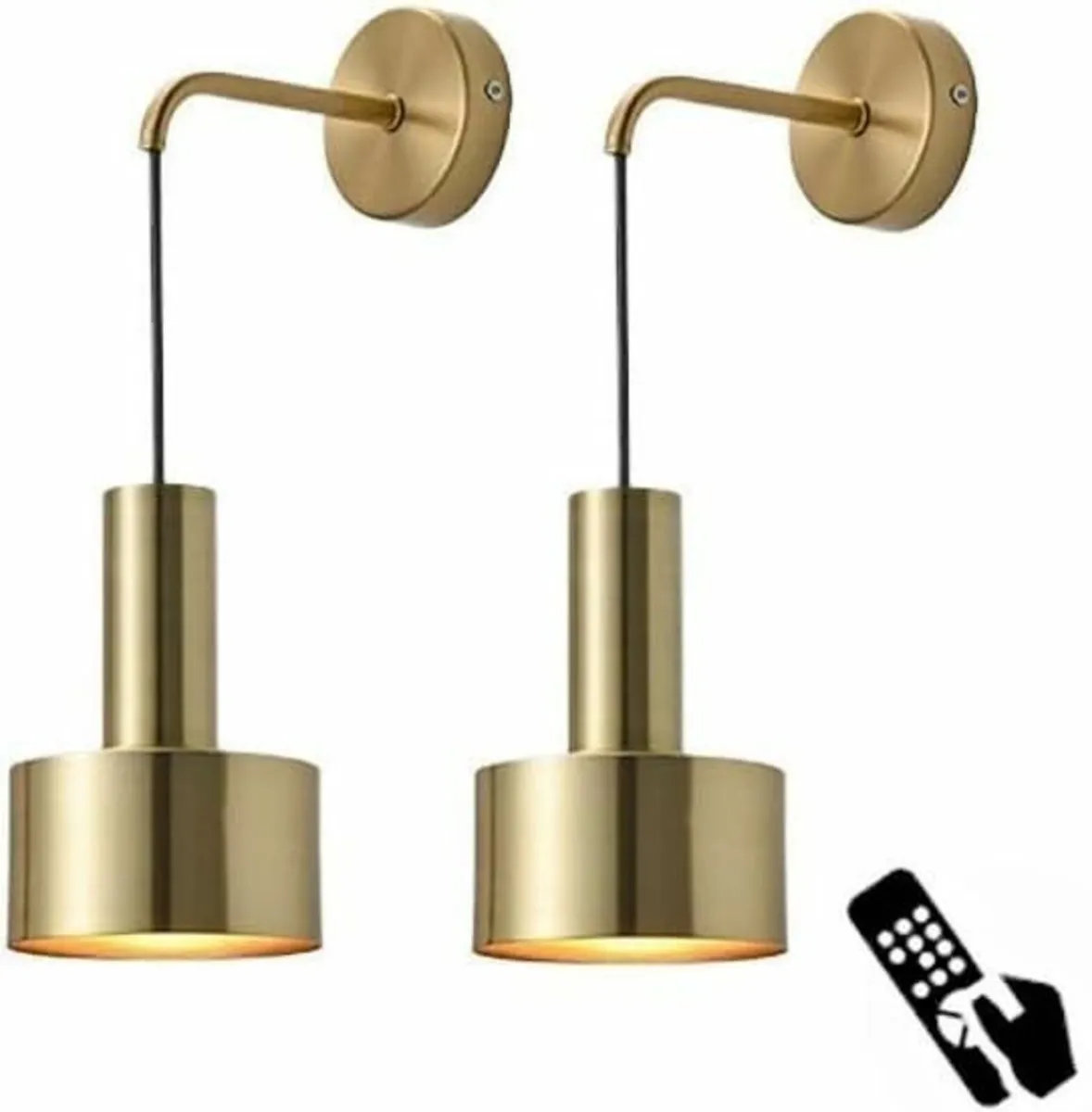 SILULCM Wall Sconces Set of 2 Modern No Wire Lamp - Image 1