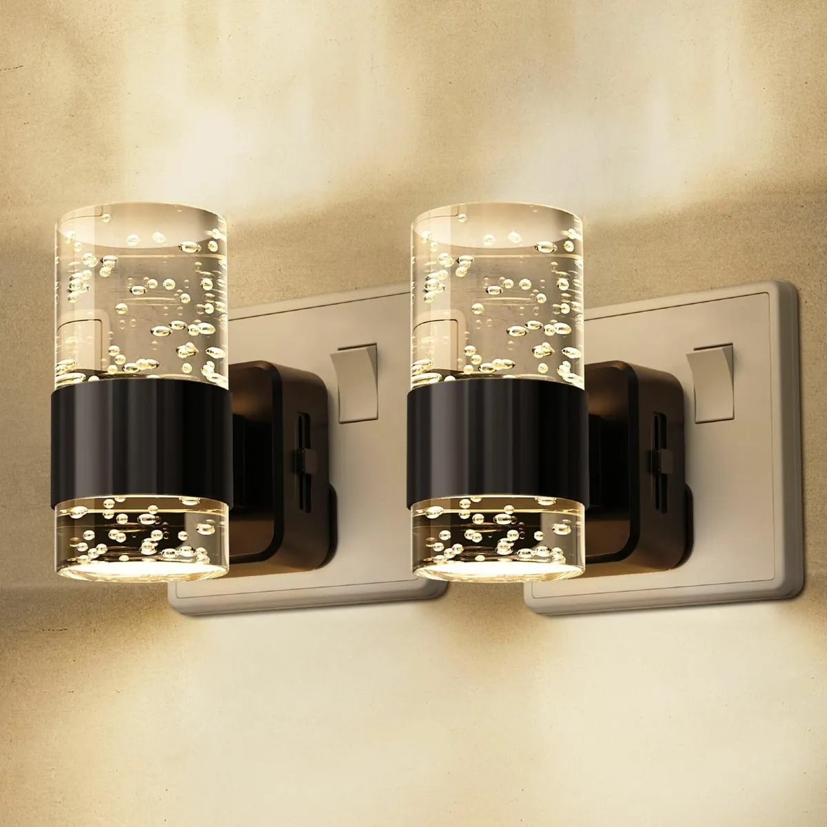 LOHAS-LED Night Light Plug in Wall Acrylic Dusk to - Image 1
