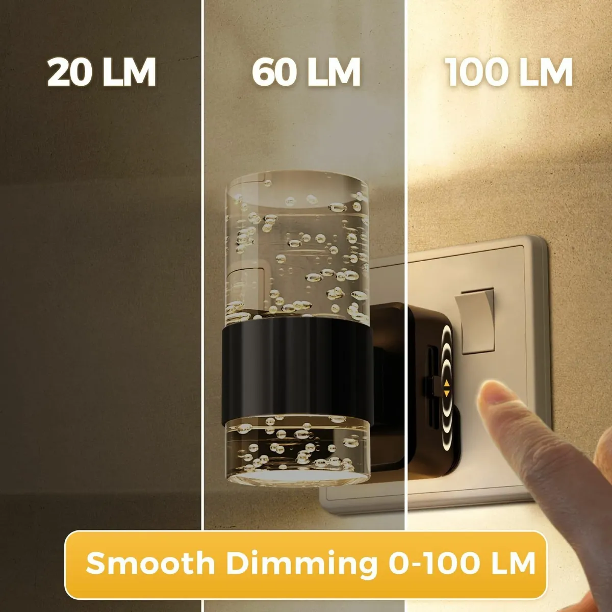 LOHAS-LED Night Light Plug in Wall Acrylic Dusk to - Image 2