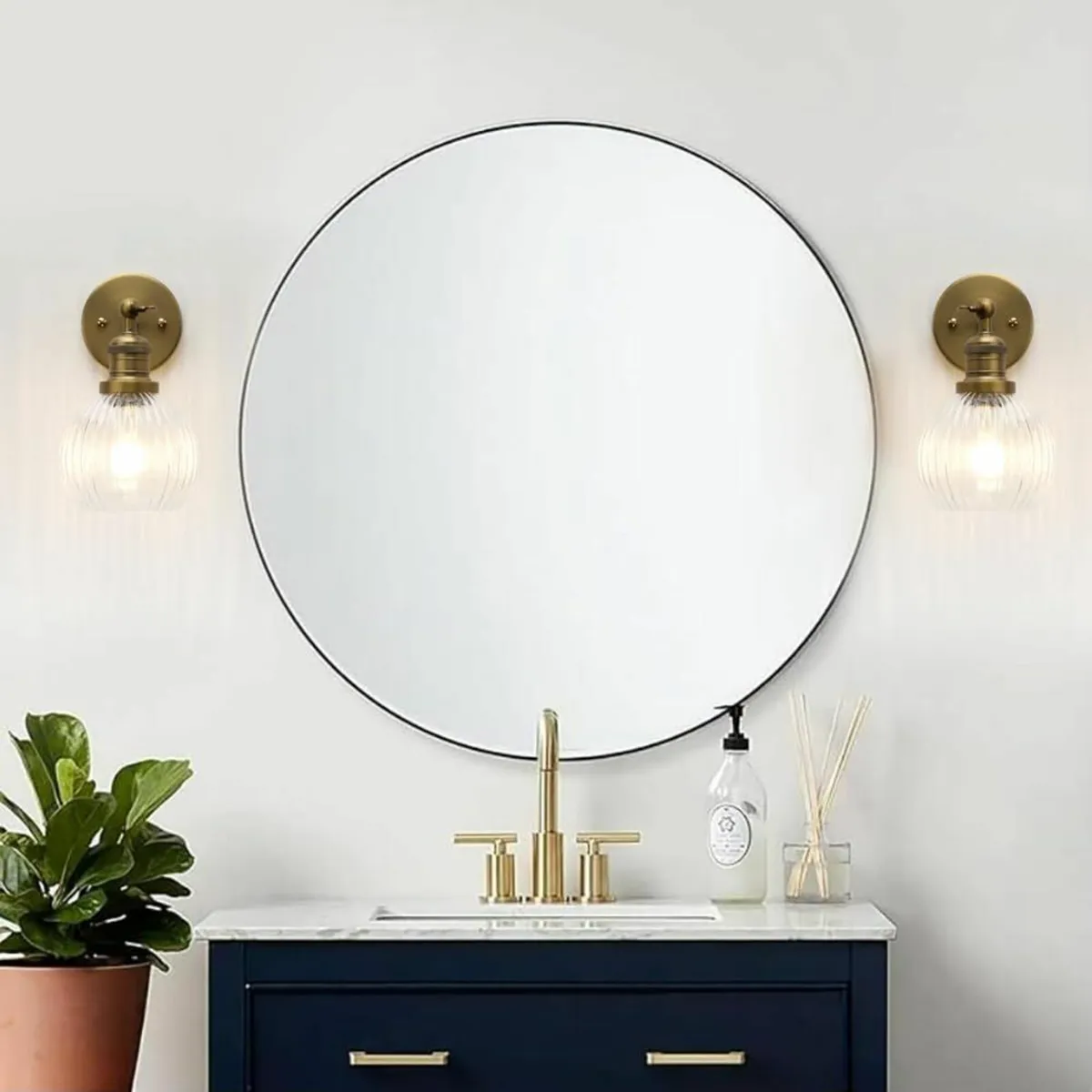 JIMUBEAM Vintage Wall Light Sconce Clear Striped G - Image 2