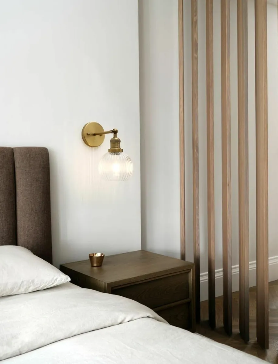 JIMUBEAM Vintage Wall Light Sconce Clear Striped G - Image 3