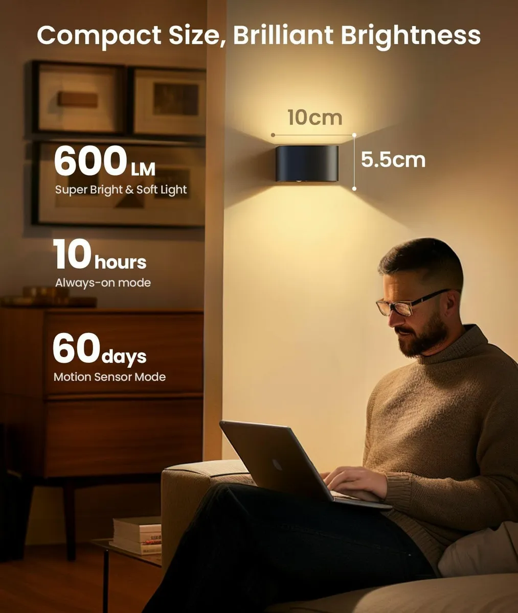 FULEN 4 Pack Wall Lights Motion Sensor Remote Cont - Image 2