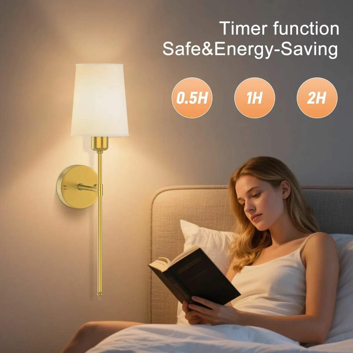 onffo Battery Operated Wall Sconces Set of 2 Dimma - Image 4