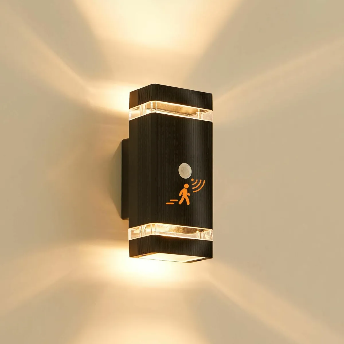 LMP Up Down Outdoor Wall Lights PIR Motion Sensor - Image 1