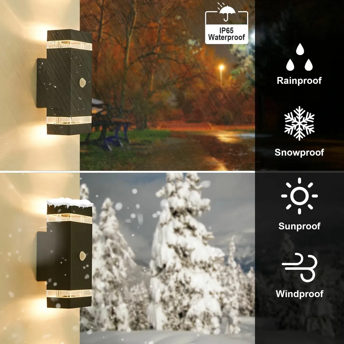 LMP Up Down Outdoor Wall Lights PIR Motion Sensor - Image 4