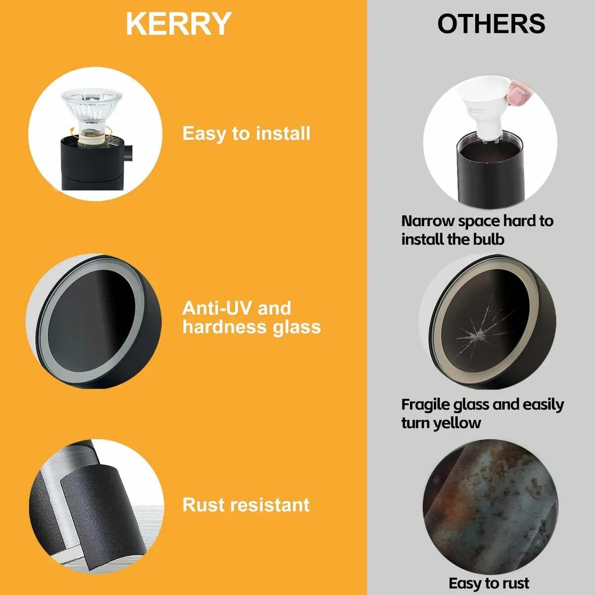 Kerry Outdoor Wall Lights Up Down Mains Powered Li - Image 2