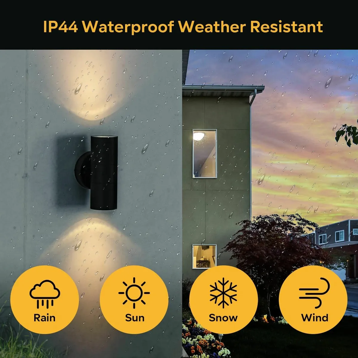 Kerry Outdoor Wall Lights Up Down Mains Powered Li - Image 3