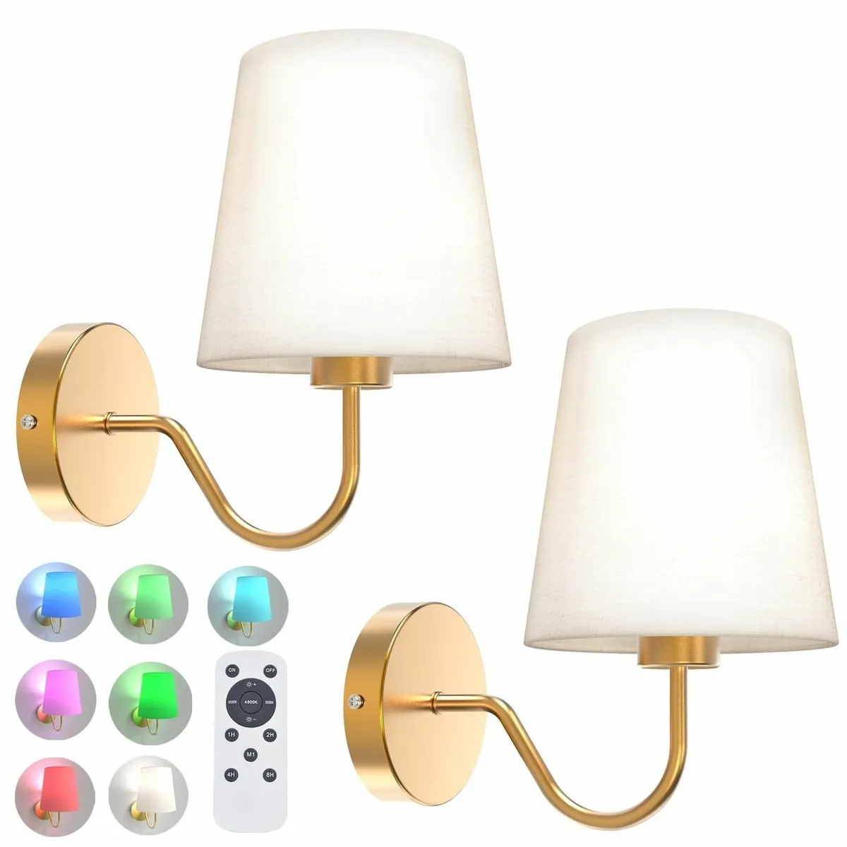 CS COSDDI Battery Operated Wall Lights Set of 2 RG - Image 1