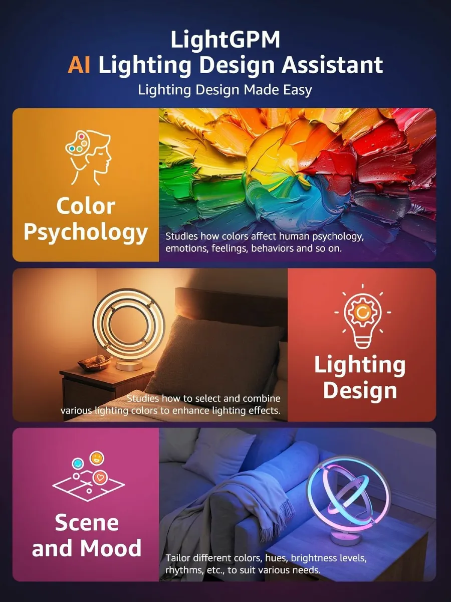 Lepro TB1 AI Table Lamp Smart LED Music Sync Light - Image 3