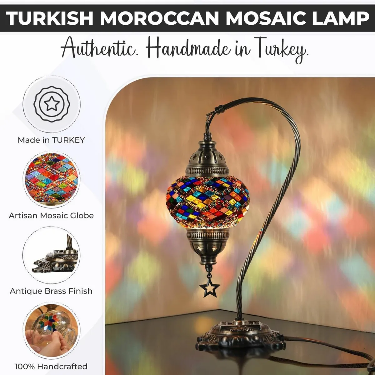 DEMMEX Authentic Turkish Lamp Made in Turkey Moroc - Image 2