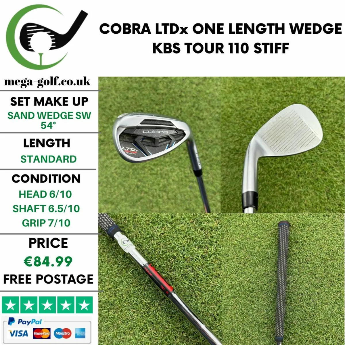 Cobra LTDx One Length Wedge Sw 54° / Stiff - Image 1