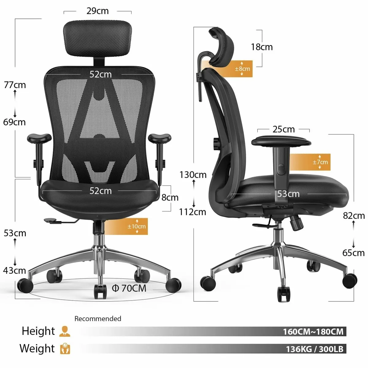 Ergonomic Office Chair Back Support Mesh Computer - Image 2