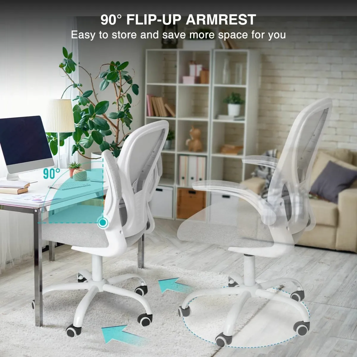 Office Chair Desk Flip-up Armrest Ergonomic Comput - Image 4