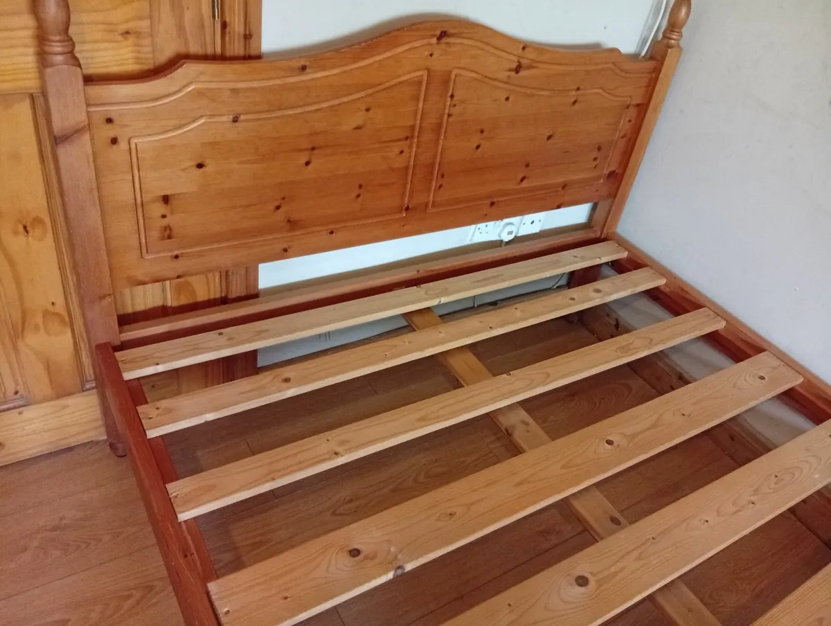 Pine Sturdy Quality double size bed frame - Image 2
