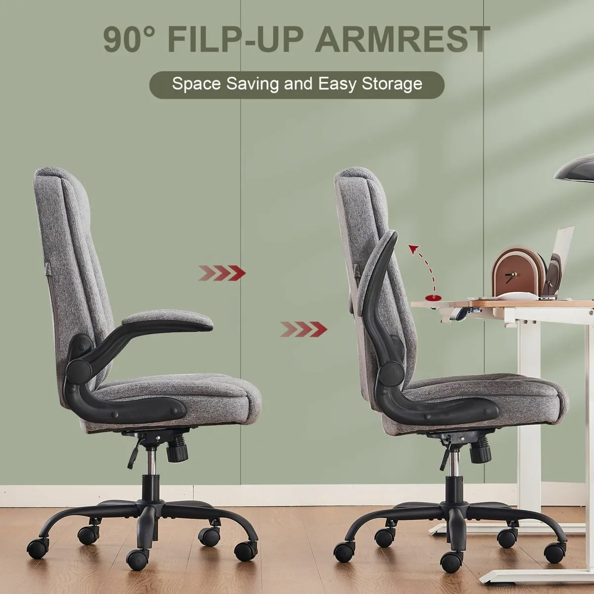 Ergonomic Office Chair Computer Executive Flip Up - Image 3