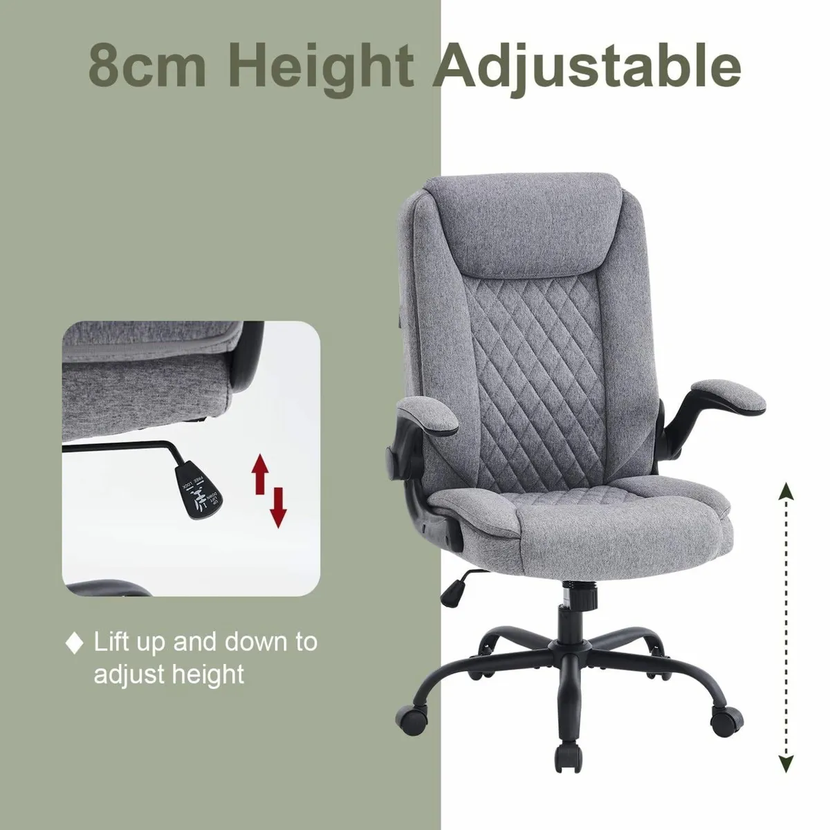 Ergonomic Office Chair Computer Executive Flip Up - Image 4