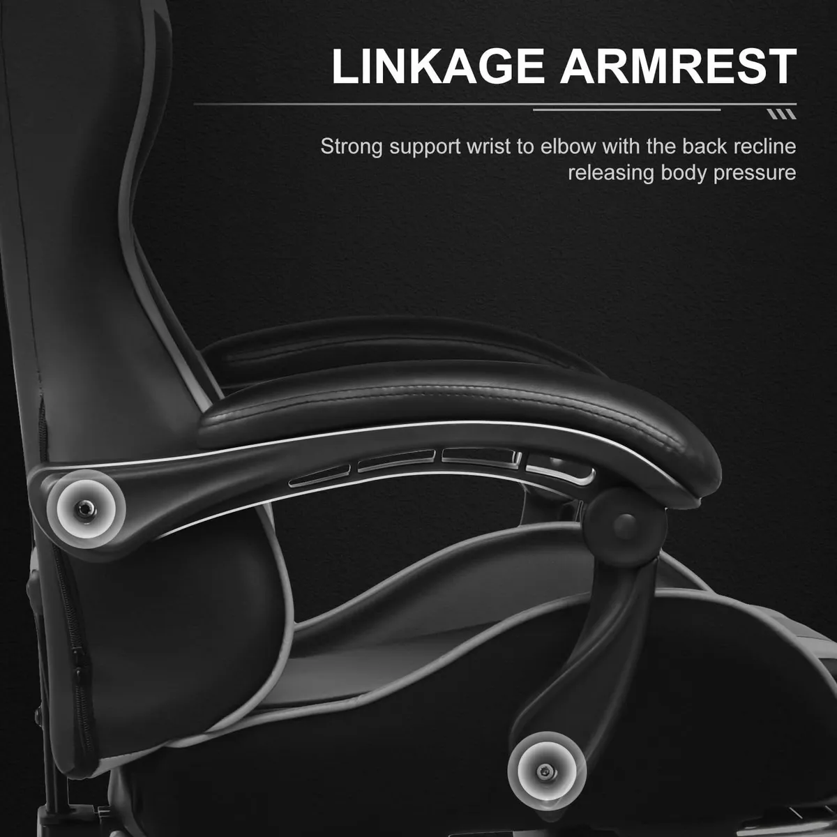 Gaming Chair Massage Computer Chairs Footrest Head - Image 4