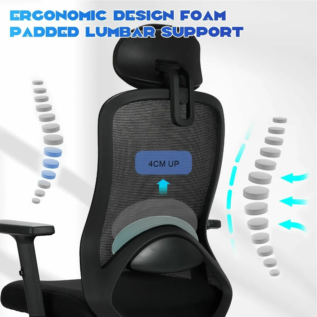 Ergonomic Office Chair High Back Desk Adjustable A - Image 4