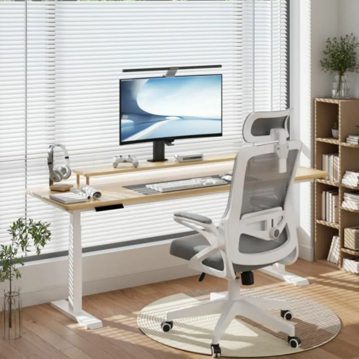 Ergonomic Office Chair S-Shaped Mesh Desk Chairs A - Image 2