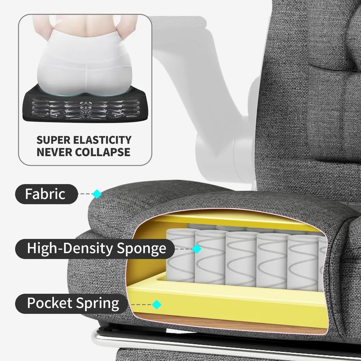 Executive Office Chair Ergonomic High Back Desk Co - Image 3