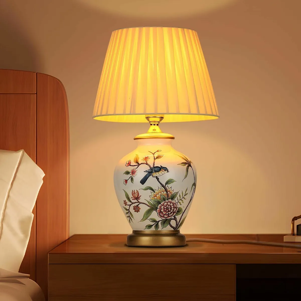 Table Lamp Retro Ceramic Living Room Bedside Vinta - Image 1