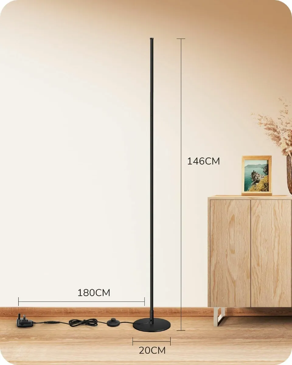LED Floor Lamp 146cm Minimalist Dimmable Standing - Image 4