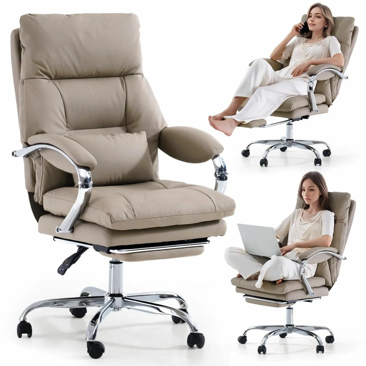 Home Office Desk Chairs Foot Rest Fully Reclining - Image 1