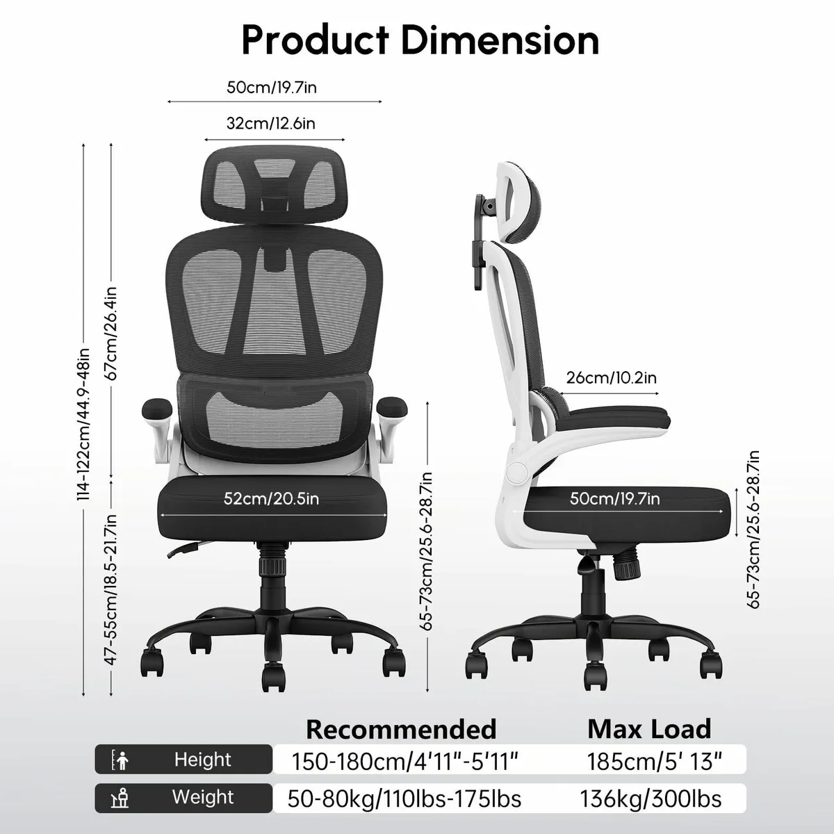 Desk Chair Ergonomic Office for Home Computer Chai - Image 3