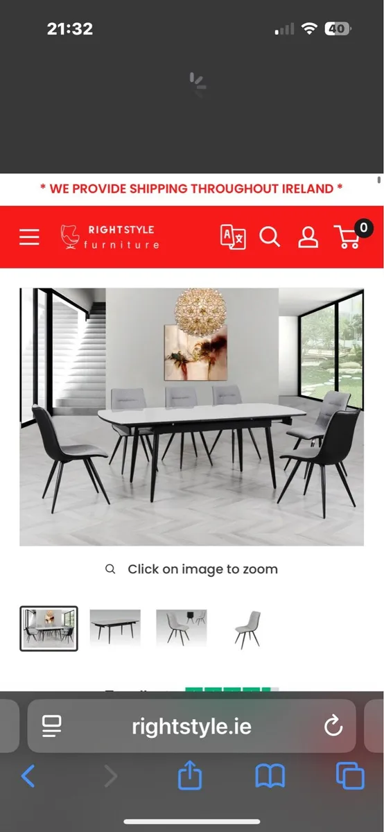 Table and 6 chairs - Image 1