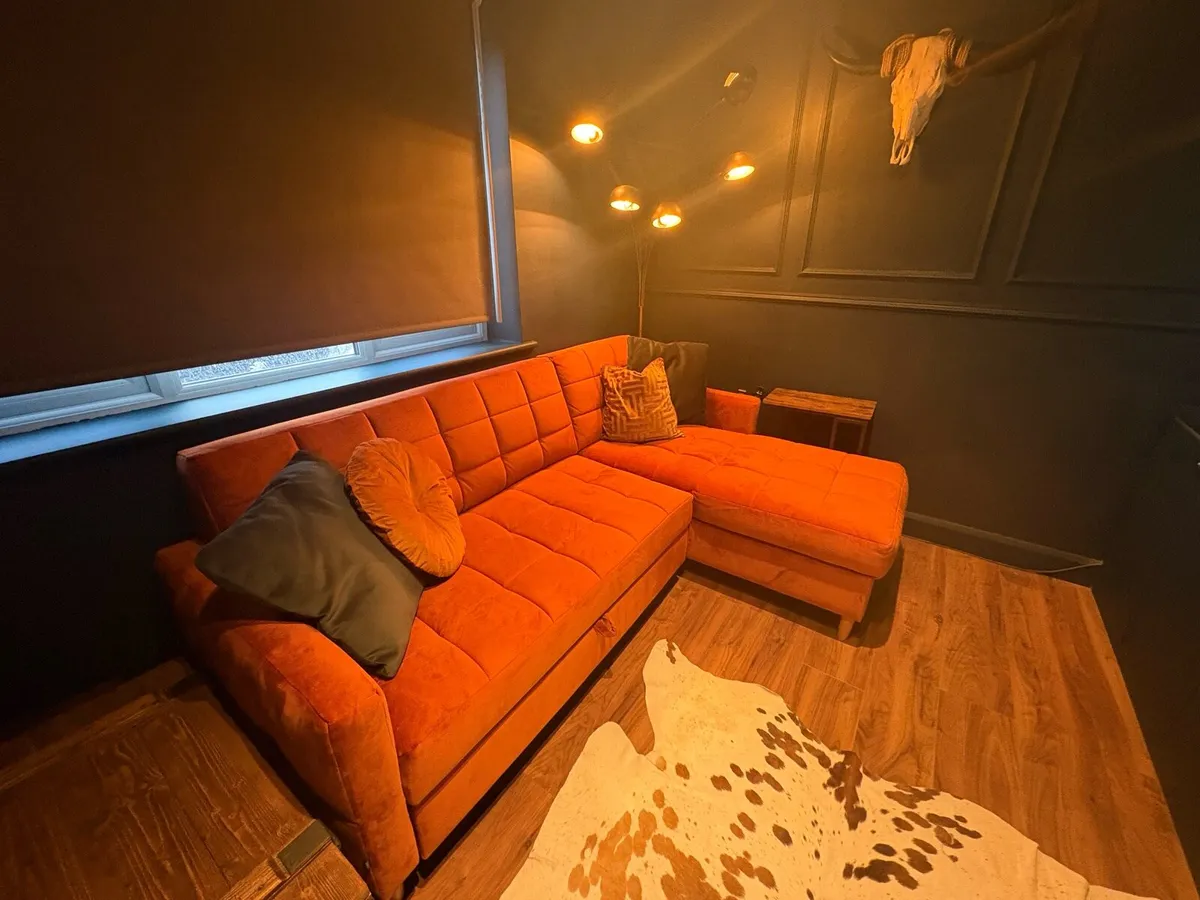 Universal Corner Sofa Bed With Storage RUST - Image 4