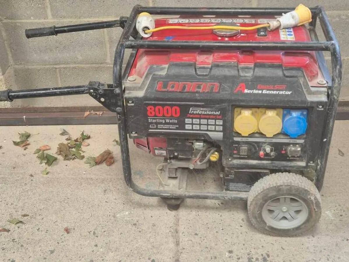 loncin A series generator 8000 two cobra reels 9mm and 6mm  300.   Makita  sds  100 - Image 1