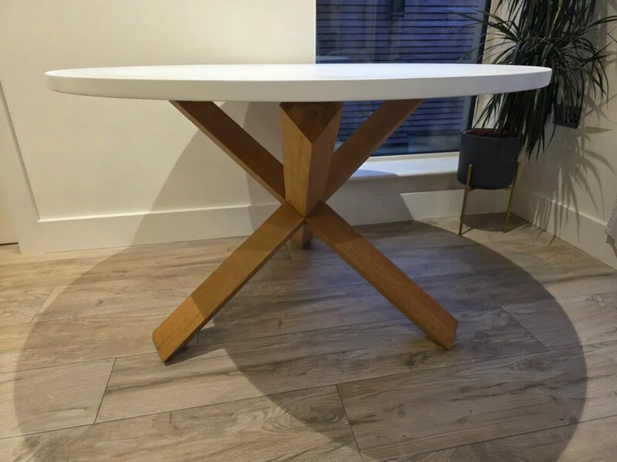 Dining table 120cm & 2 chairs - Image 2