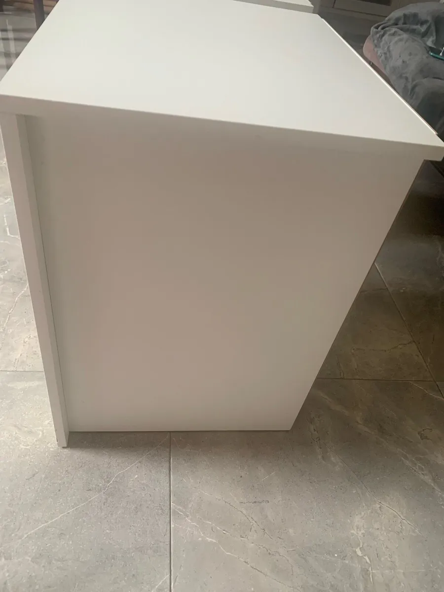 White Bedside Lockers - Image 4