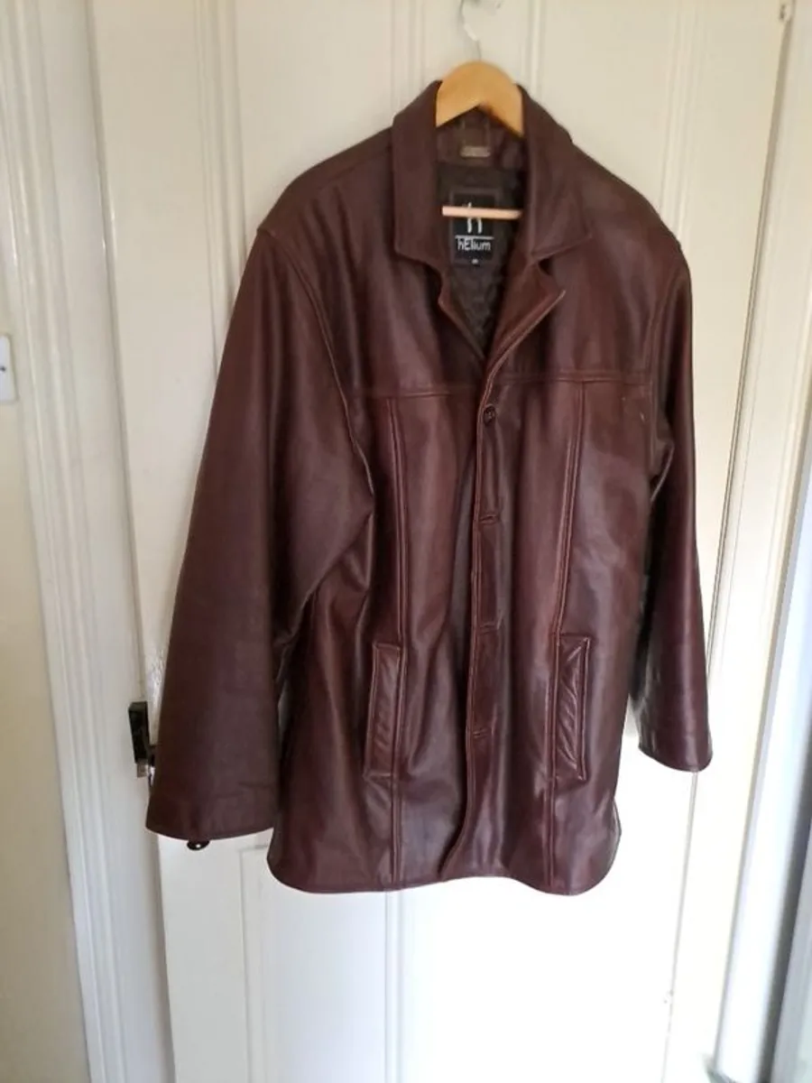lovely Wine leather Jacket - Image 3