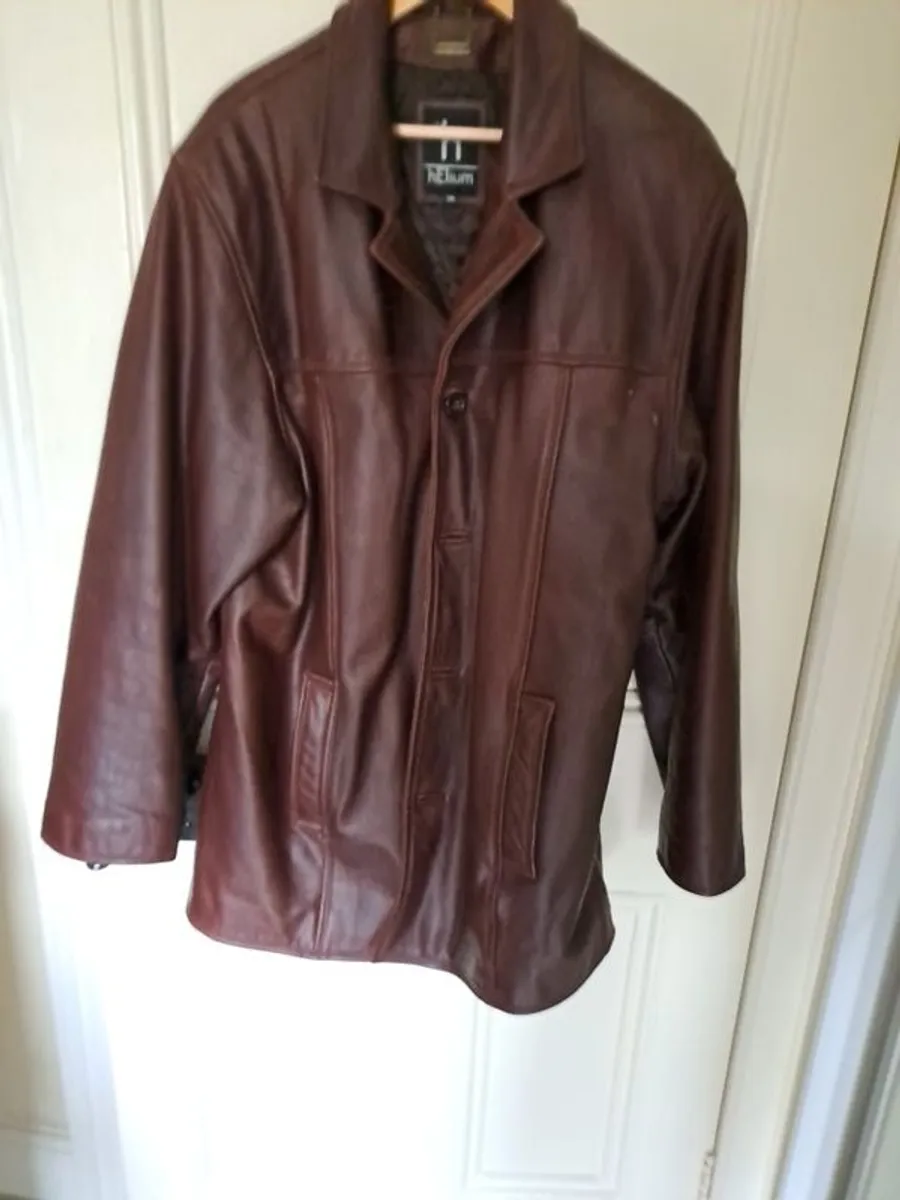 lovely Wine leather Jacket - Image 4