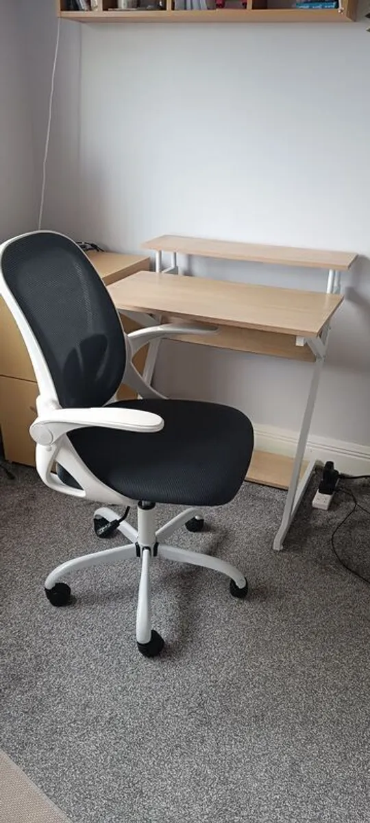 Slimline computer desk and chair - Image 2