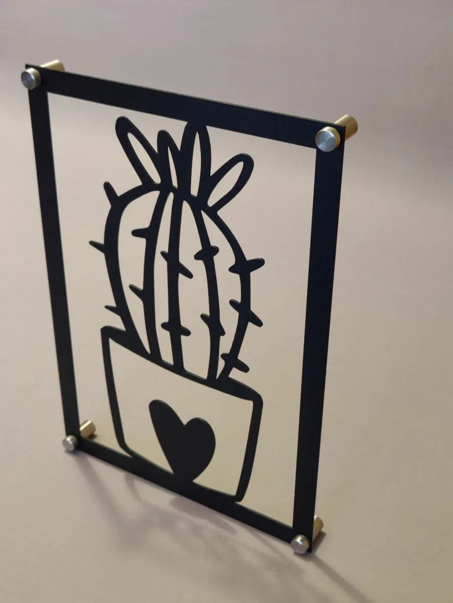 Metal Wall Art Cactus 1 - Image 2