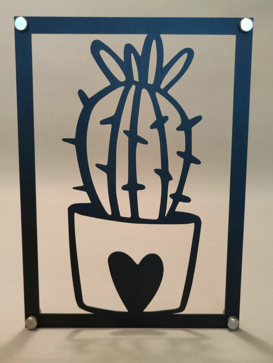 Metal Wall Art Cactus 1 - Image 1