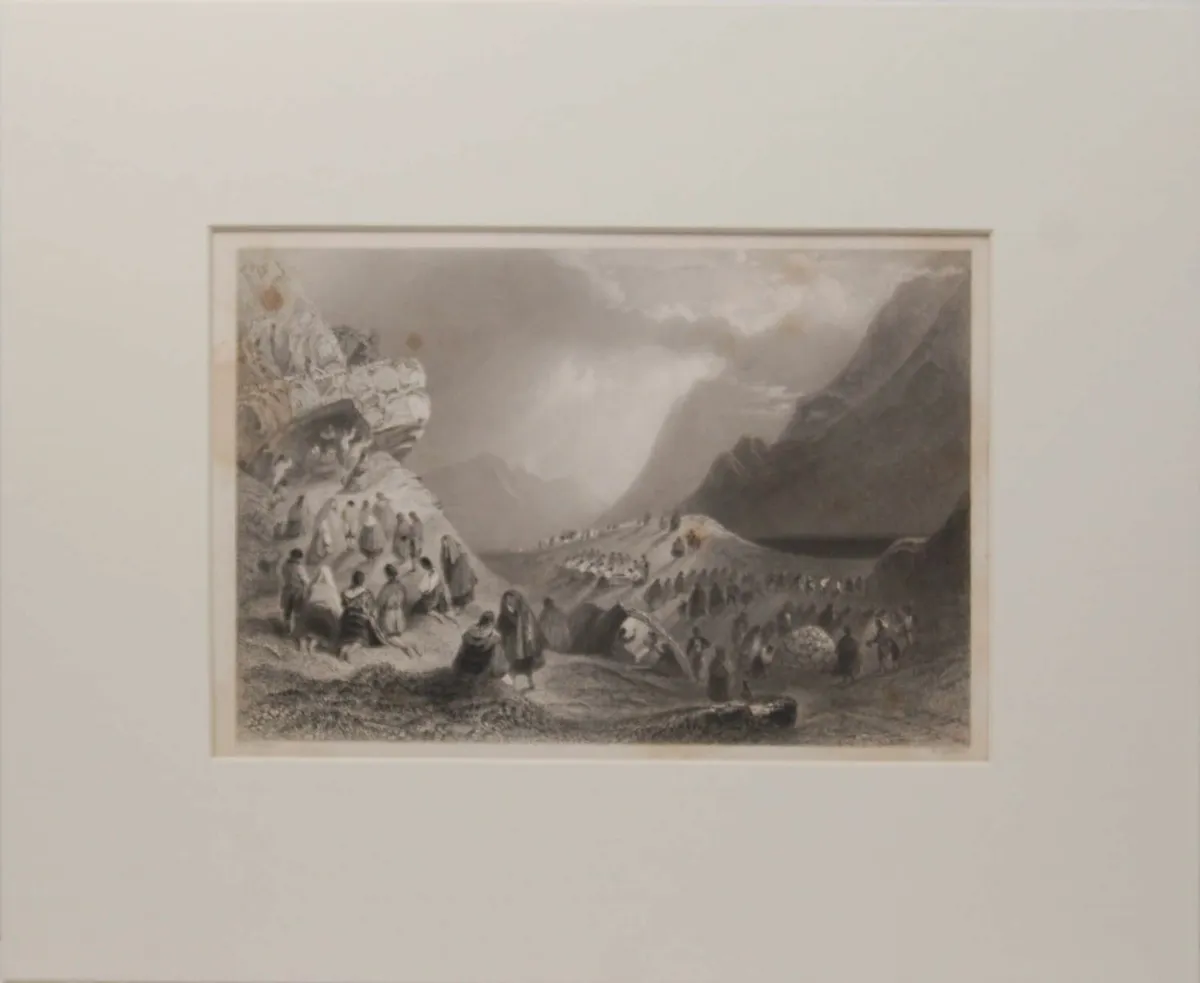 Pattern Connemara 1841 Antique Print Mounted - Image 2