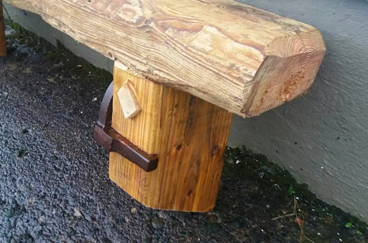 Rustic Driftwood Floating Stove Mantel / Shelf - Image 2
