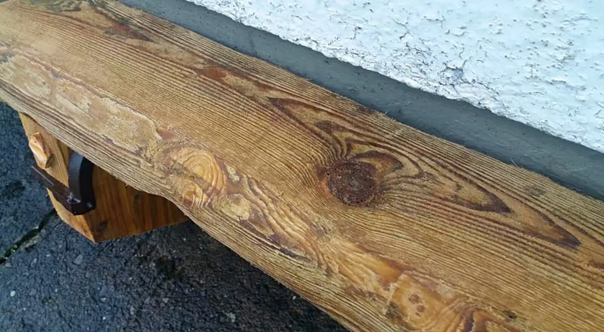 Rustic Driftwood Floating Stove Mantel / Shelf - Image 4