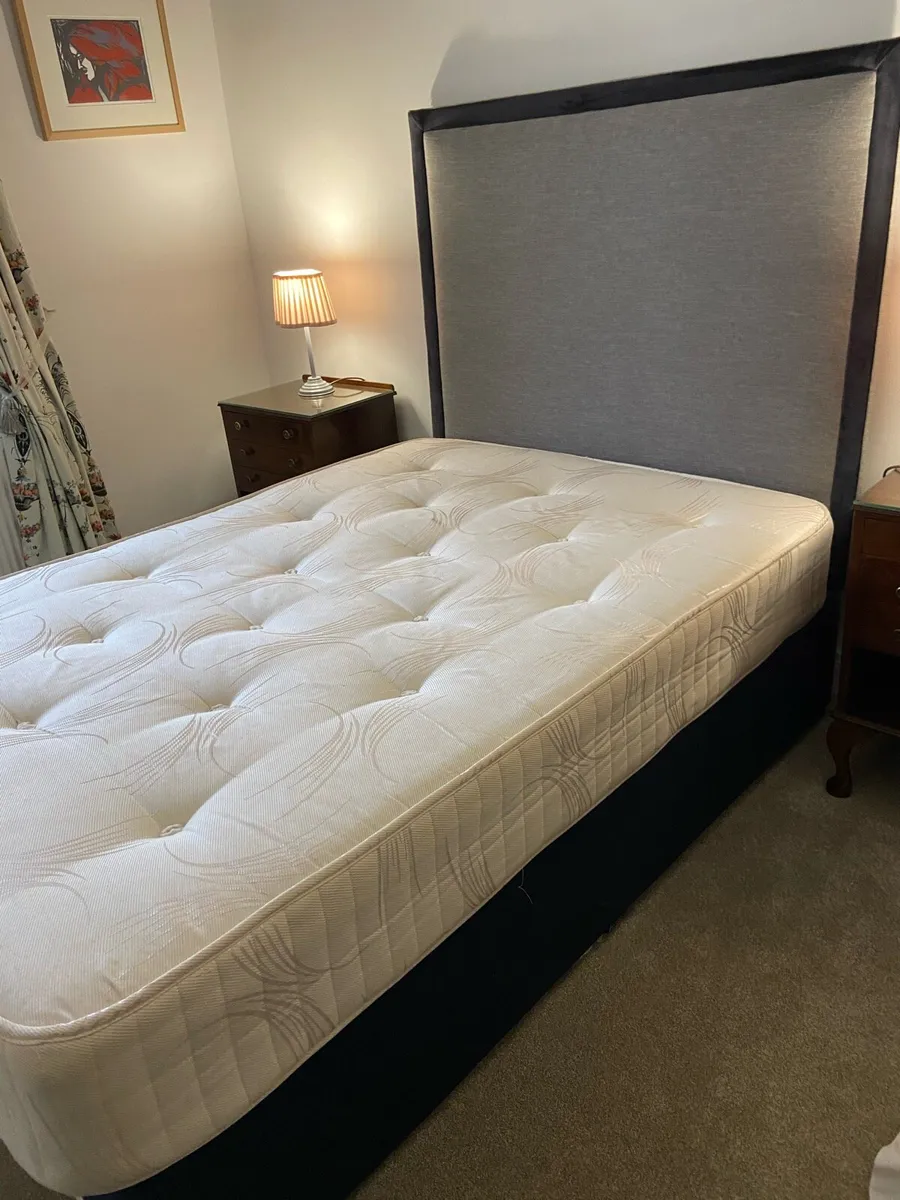 Double bed & headboard - Image 1
