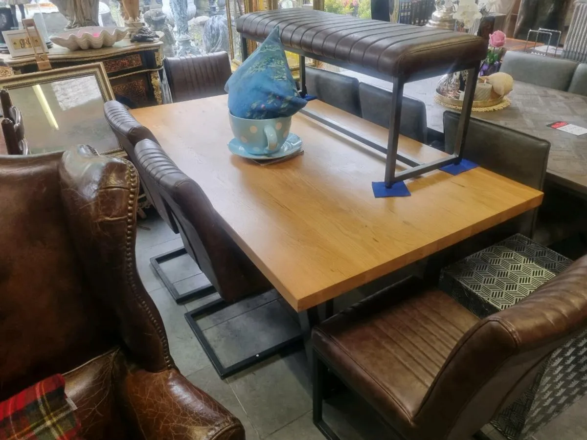 Table and chairs +bench