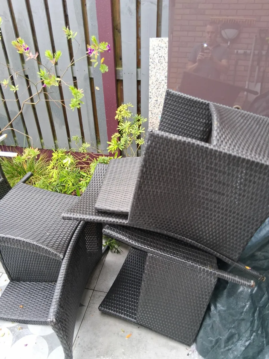 3 PVC Rattan chairs