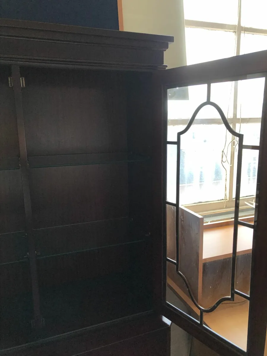 Vintage Glass + Wooden Cabinets - £80 + VAT - Image 4