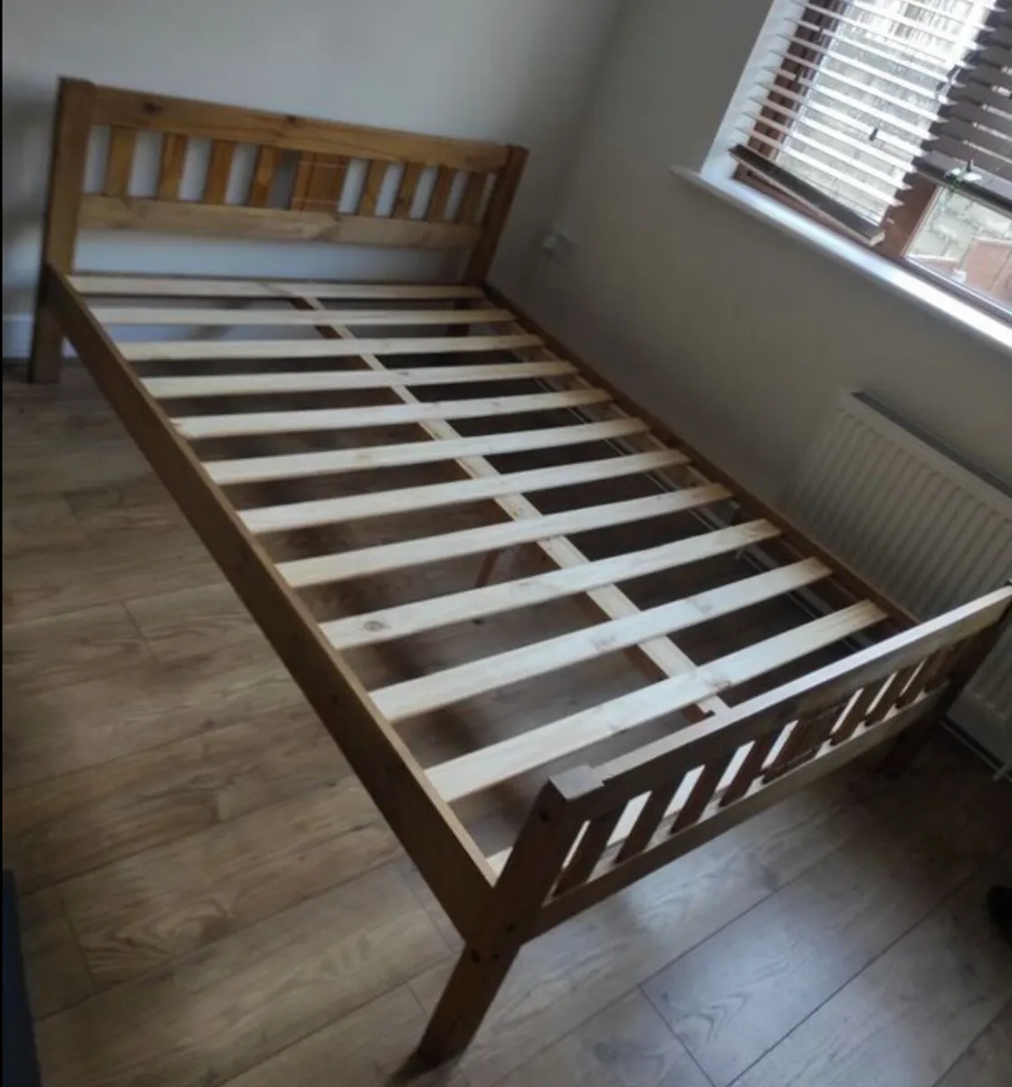 Beautiful 4 Ft 6” Wooden Double Bed Frame - Image 1