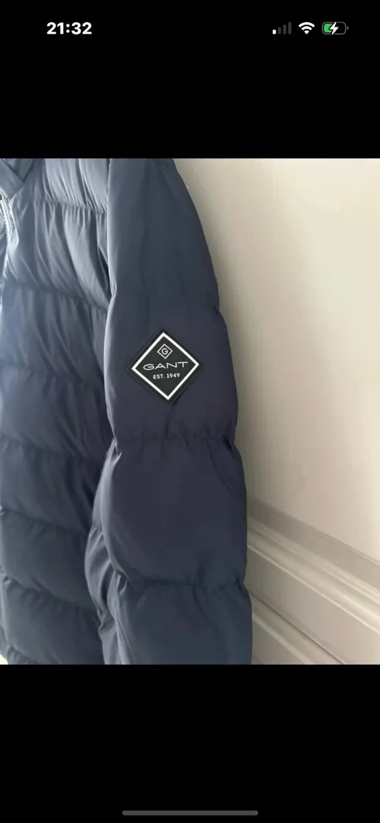 Men’s GANT Puffer Jacket – Navy (XL) New without t - Image 1