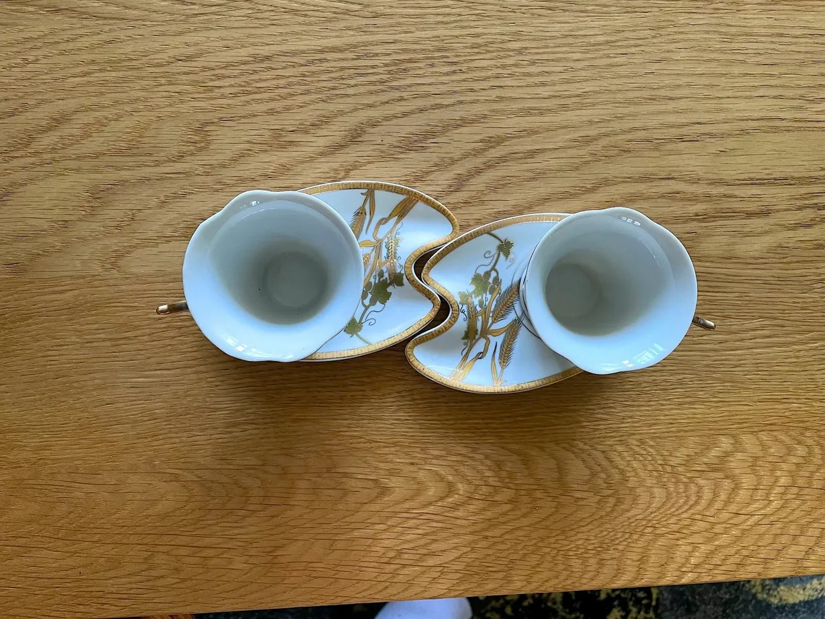 Set of 2 Glina tea cups and saucers - Image 2